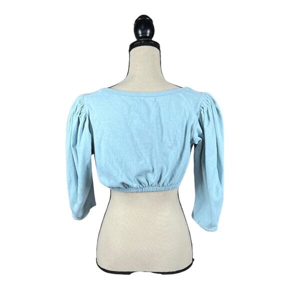 Urban Outfitters Maleia Puff Sleeve Crop Top - Picture 6 of 7